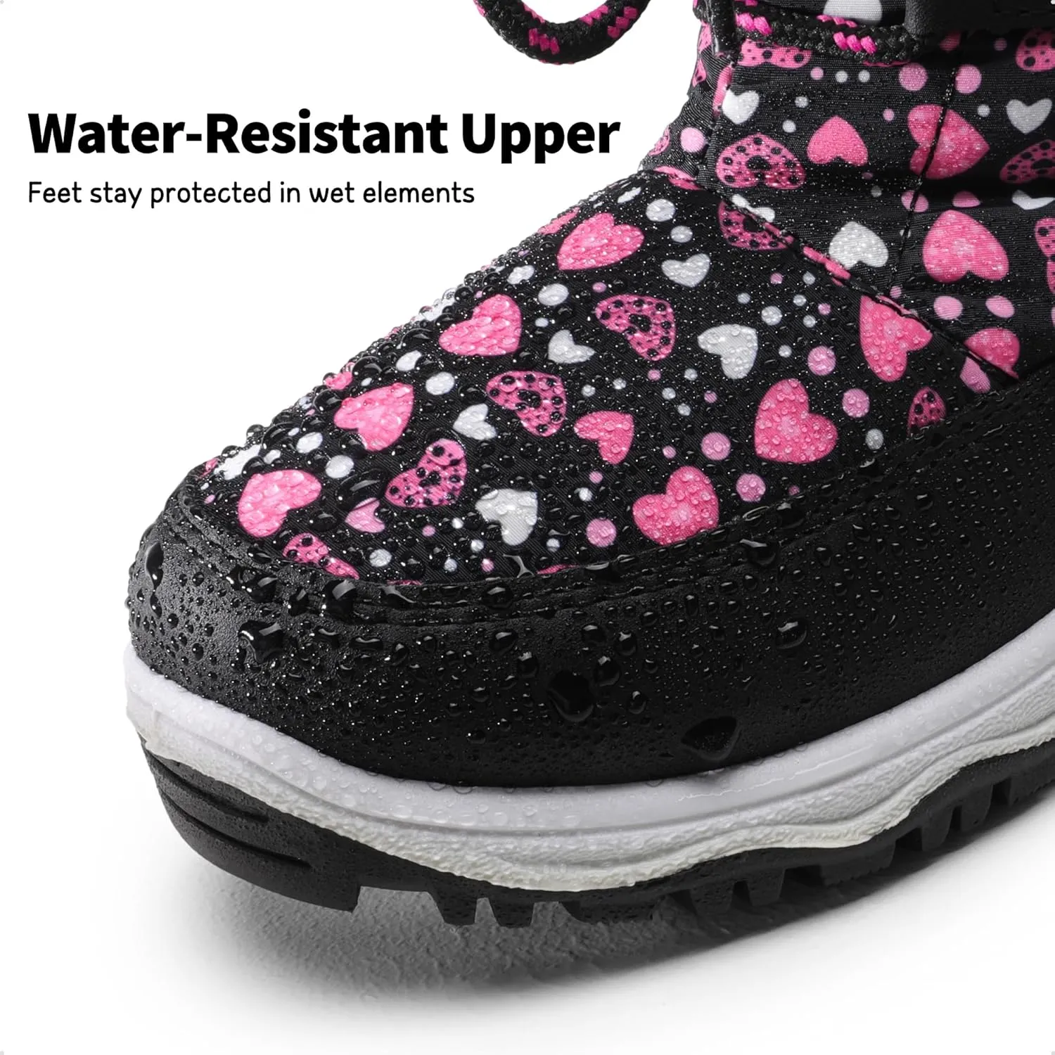 DREAM PAIRS Girls Snow Boots Warm Cozy Anti-Slip Lightweight Mid Calf Faux Fur Lining Winter Shoes for Little/Big Kids