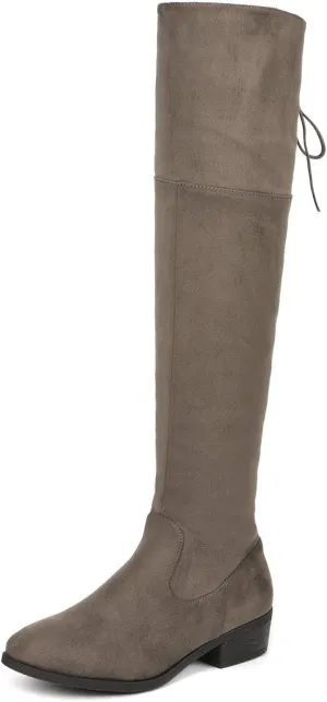 DREAM PAIRS Women's Over The Knee High Low Block Heel Riding Boots