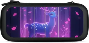 Dreamy Deer Glowing Leaves Compatible with Switch Carrying Case Hard Travel Game Bag Pouch with 15 Games Accessories