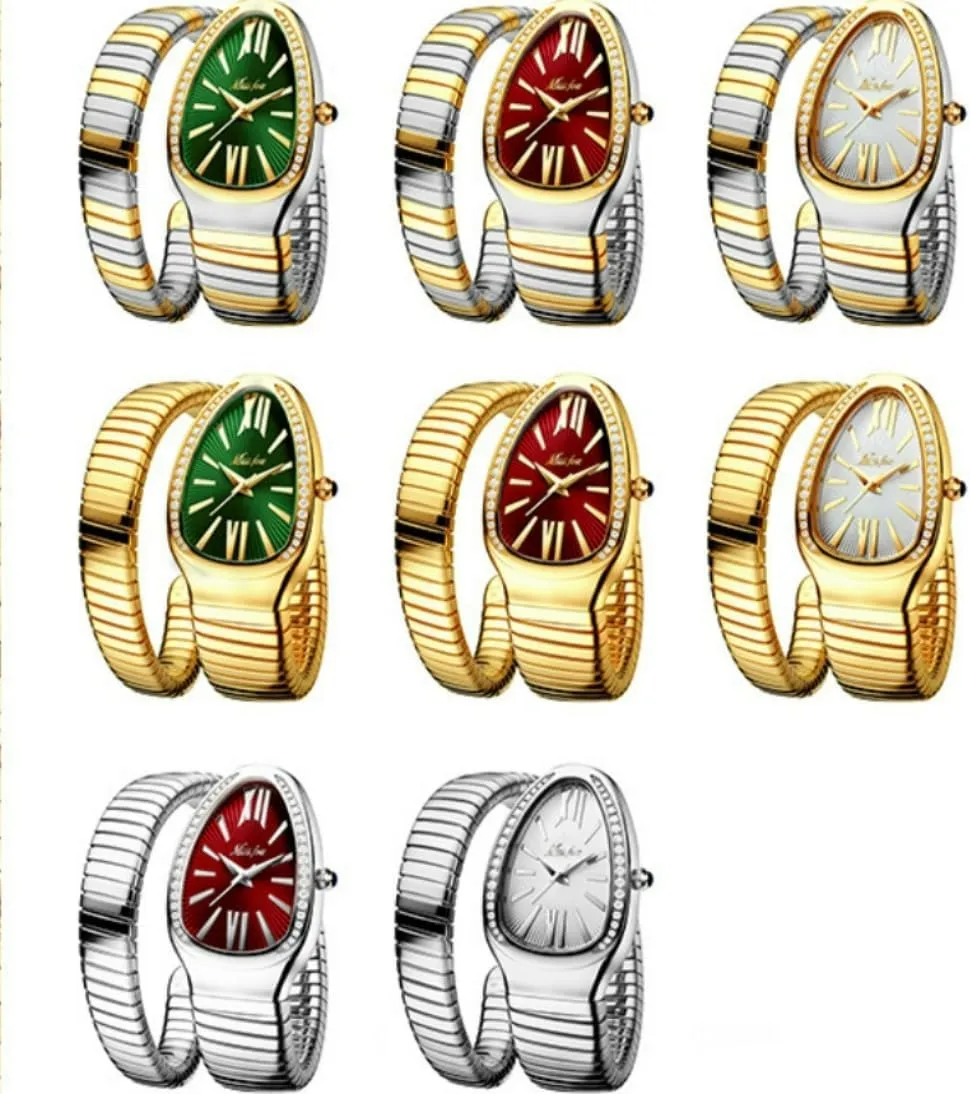 Dress Snake Shape Bracelet Women Watch Top Elegant Waterproof Quartz Jewelry Watches