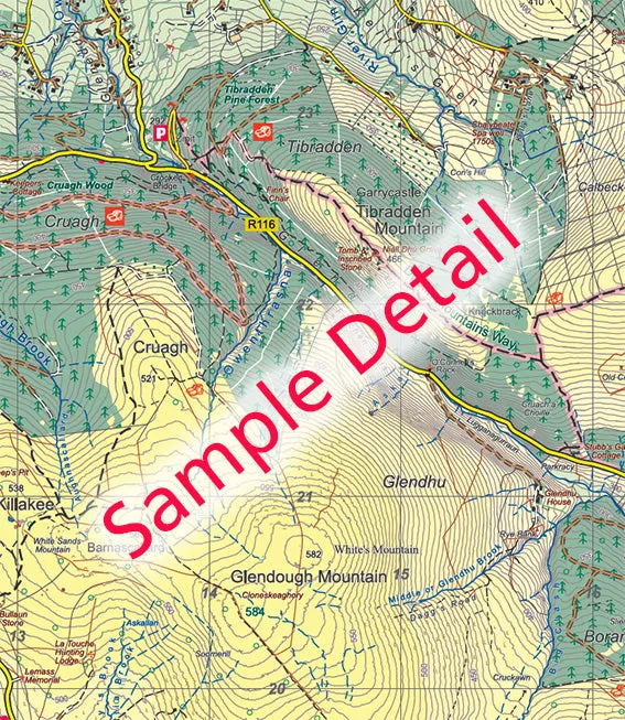 Dublin Mountains and North Wicklow Laminated
