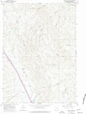 Dugout Ranch WY topo map, 1:24000 Scale, 7.5 X 7.5 Minute, Historical, 1961, Updated 1977, 26.9 x 21.7 in