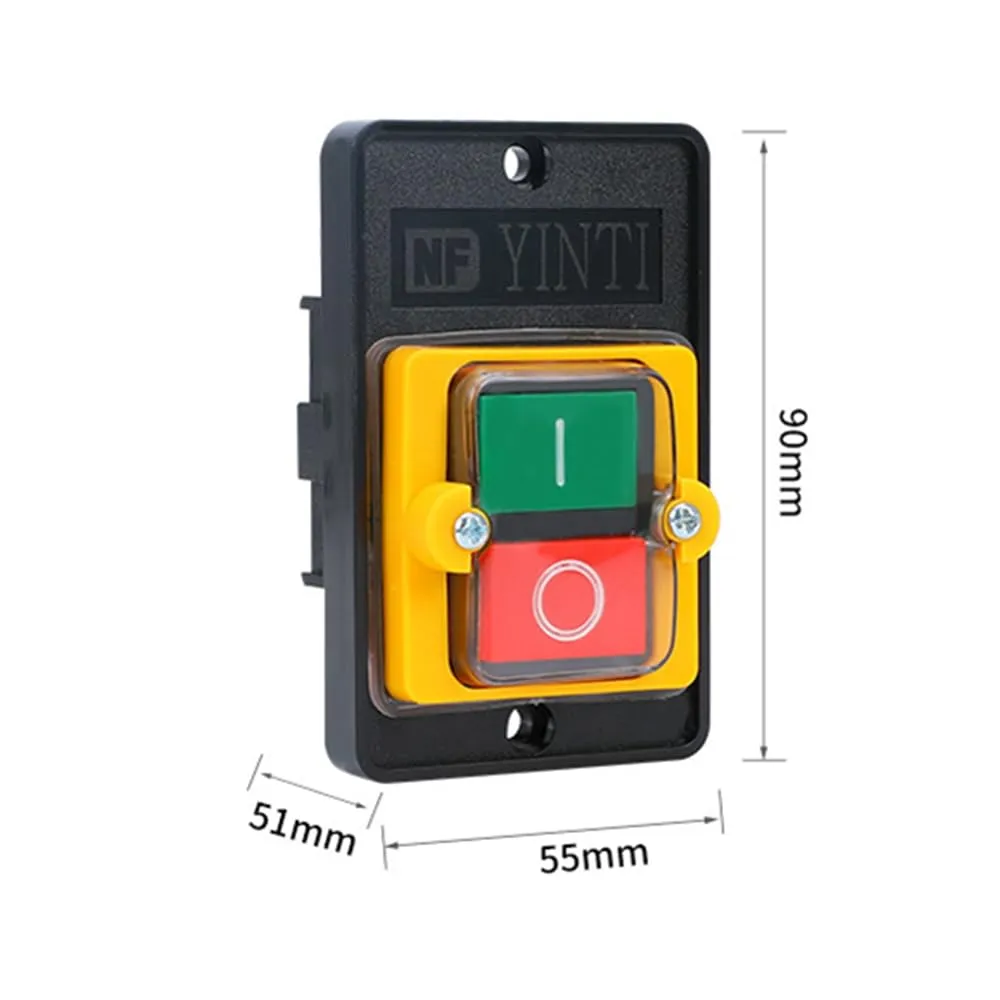 Durable Machine Drill Motor Waterproof Accessories Switch Industrial Push Button for Cutting ON/Off Electric Home for KAO-5M(KAO-5M)