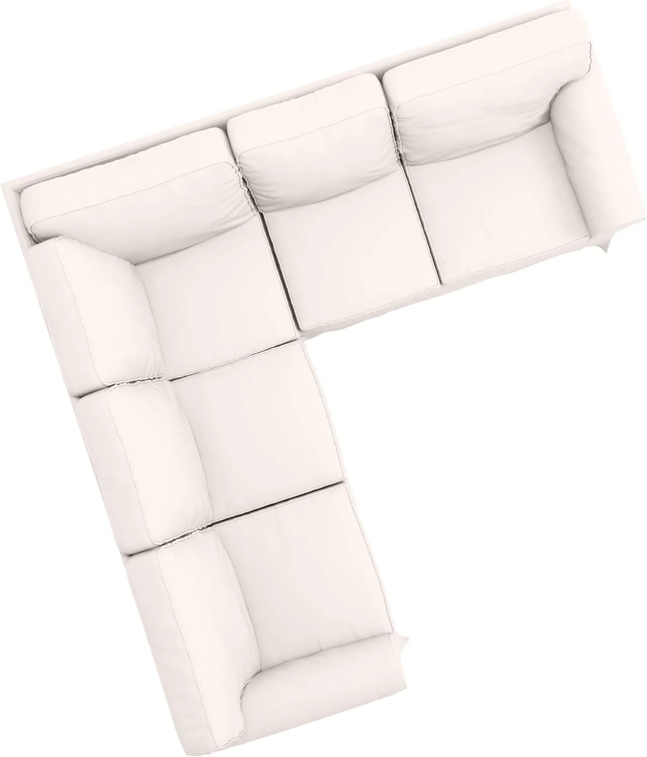 Durable Polyester UPPLAND (Not EKTORP) Sofa Sectional 2 2 4 Seat Corner Cover Replacement Compatible with IKEA UPPLAND Sofa Couch Slipcover (Uppland 4 Polyester Beige)
