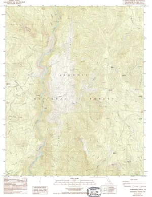 Durrwood Creek CA topo map, 1:24000 Scale, 7.5 X 7.5 Minute, Historical, 1987, Updated 1994, 26.7 x 22 in