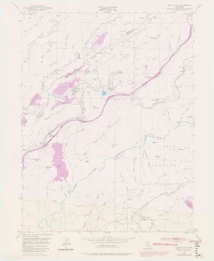Dutch Flat CA topo map, 1:24000 Scale, 7.5 X 7.5 Minute, Historical, 1950, Updated 1980, 27.2 x 22.3 in