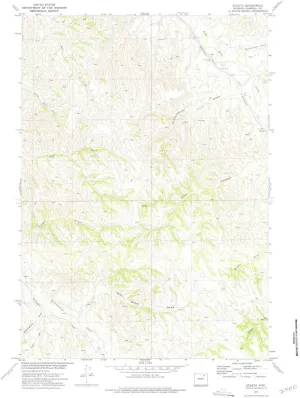 Echeta WY topo map, 1:24000 Scale, 7.5 X 7.5 Minute, Historical, 1972, Updated 1975, 27.4 x 21.7 in