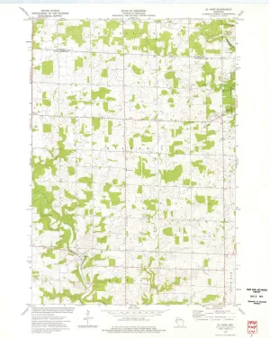 El Paso WI topo map, 1:24000 Scale, 7.5 X 7.5 Minute, Historical, 1974, Updated 1977, 27.25 x 21.53 in