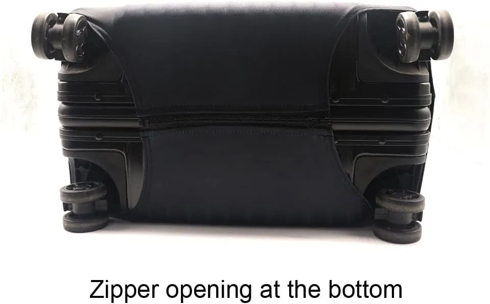 Elastic Travel Luggage Cover Travel Suitcase Protective Cover for Trunk Case Apply to 19''-32'' Suitcase Cover (World Map, L)