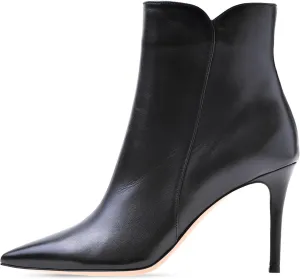 Eldof Women Mid High Heel Bootie | 8cm Pointy Toe Stilettos Ankle Boots | Women's Fashion Stiletto High Heel Ankle Boots