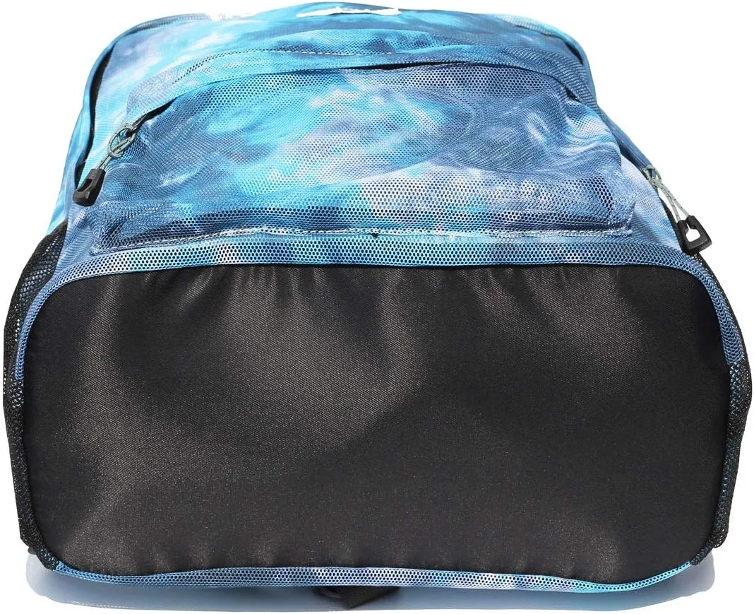 ESVAN Original Print Mesh Backpack Semi-Transparent Sackpack See Through Beach Bag Daypack Multi-Purpose Women Men Unisex