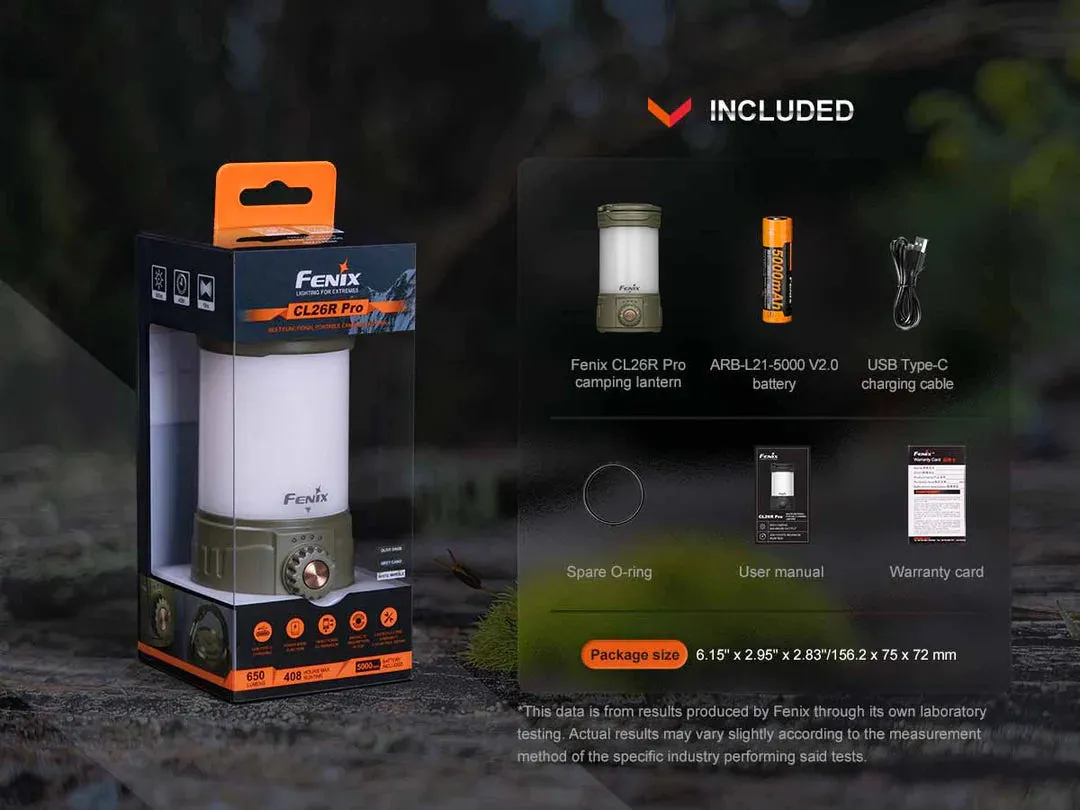 Fenix CL26R Pro – 650 Lumens Rechargable LED Lantern