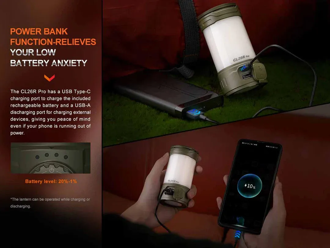Fenix CL26R Pro – 650 Lumens Rechargable LED Lantern