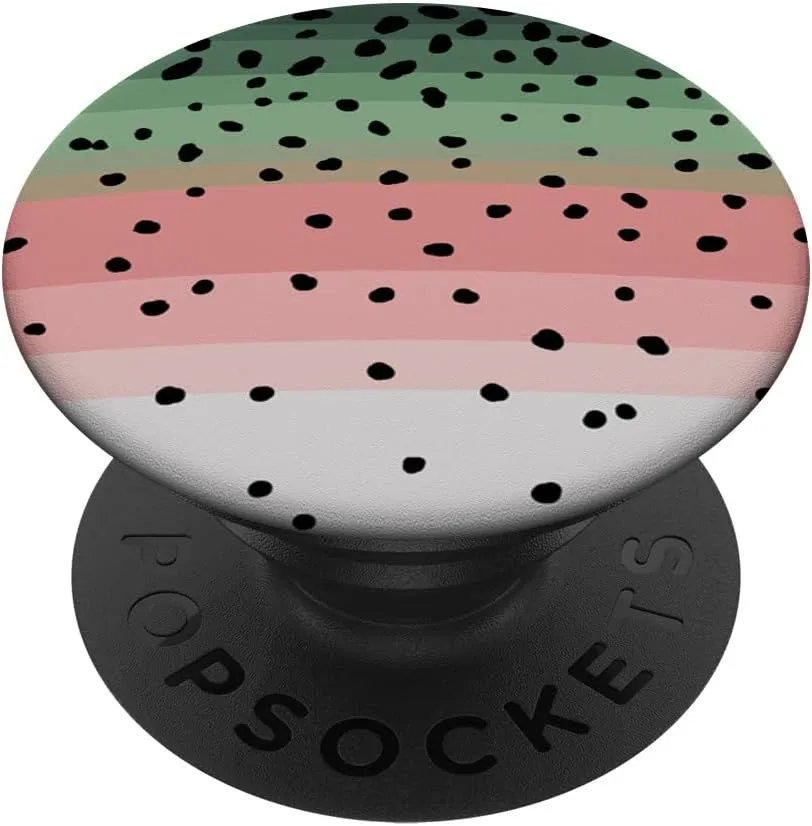 Fish North Carolina NC Mountains Rainbow Trout Fly Fishing PopSockets Adhesive PopGrip
