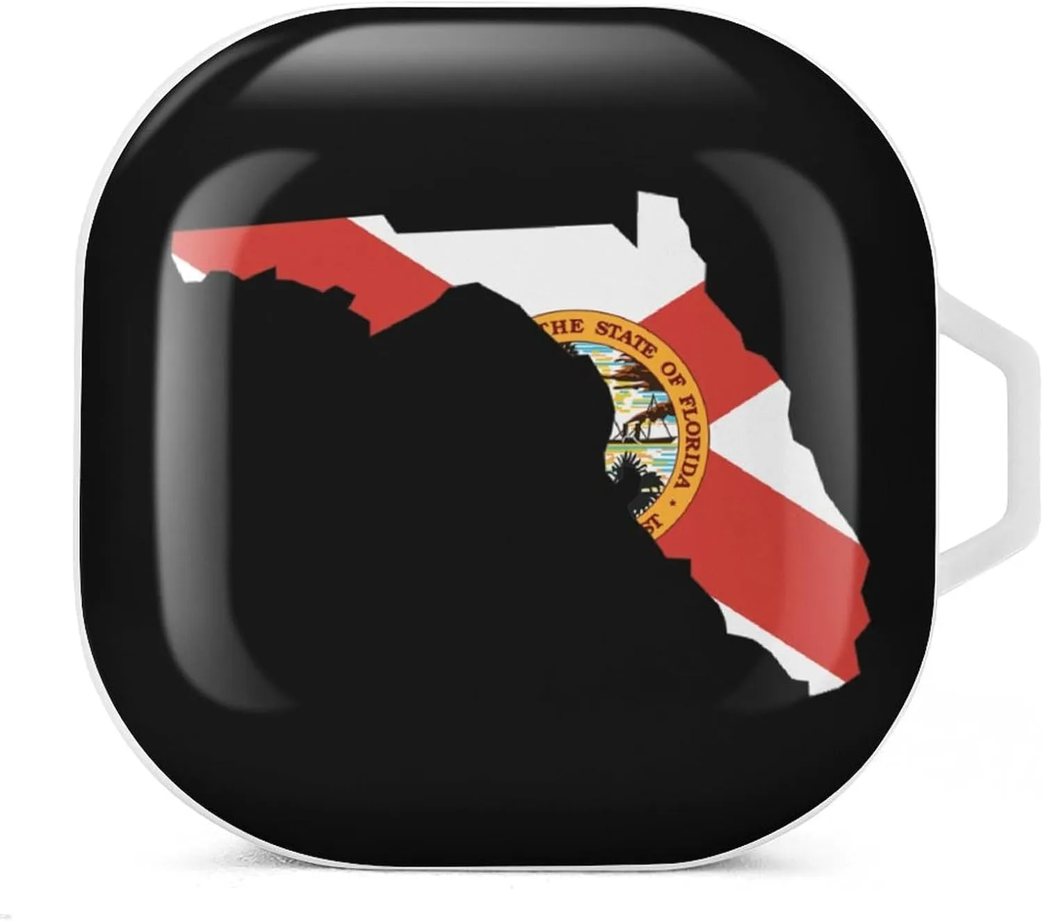 Florida State Flag Map Cute Protective Case Cover Compatible with Galaxy Buds 2 Pro, Galaxy Buds 2, Galaxy Buds Pro, Galaxy Buds Live White-Style