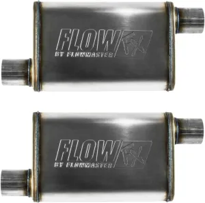 Flowmaster 71236 FlowFX Muffler (2 Pack), 409S - 2.50" Offset In/ 2.50" Offset Out Moderate Sound