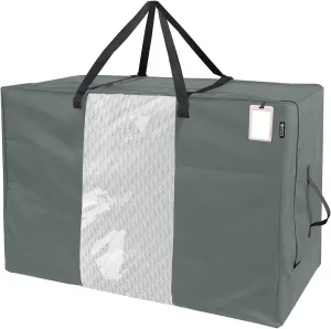 Folding Mattress Storage Bag - Durable Carry Case Fits for Tri-Fold Up to 6 inches Twin Mattress, Grey