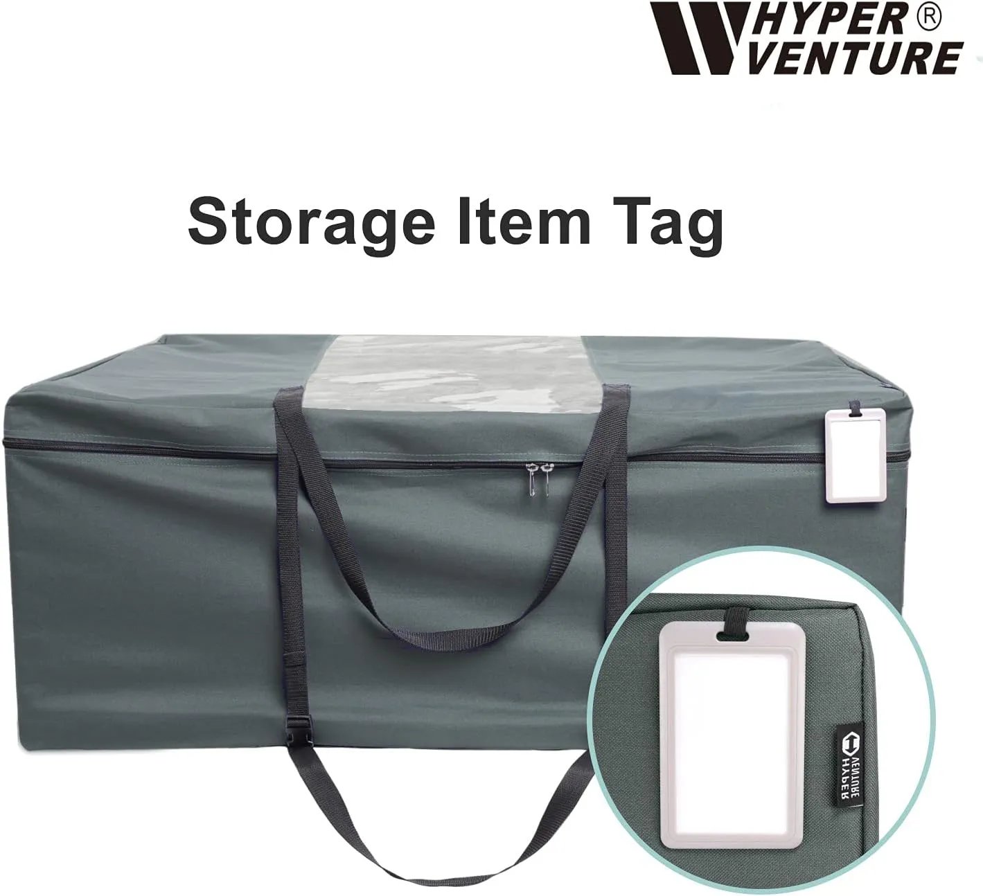 Folding Mattress Storage Bag - Durable Carry Case Fits for Tri-Fold Up to 6 inches Twin Mattress, Grey