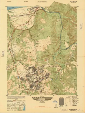 Fort Knox KY topo map, 1:24000 Scale, 7.5 X 7.5 Minute, Historical, 1946, 29.1 x 21.9 in