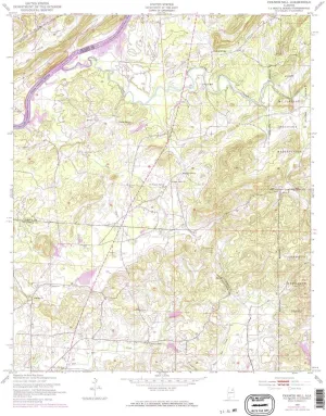 Francis Mill AL topo map, 1:24000 Scale, 7.5 X 7.5 Minute, Historical, 1947, Updated 1973, 26.7 x 22 in