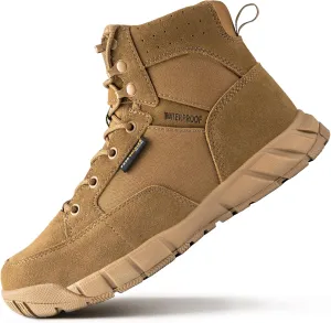FREE SOLDIER Waterproof Hiking Work Boots Men's Tactical Boots 6 Inches Lightweight Military Boots Breathable Desert Boots