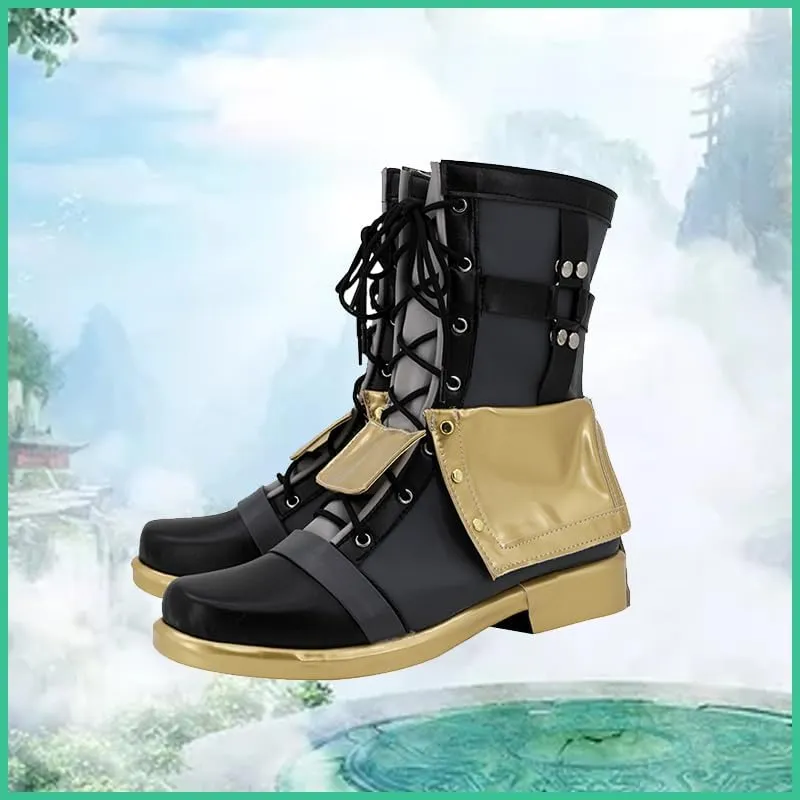 Freminet Cosplay Shoes Party Freminet PU Leather Boots for Halloween Carnival