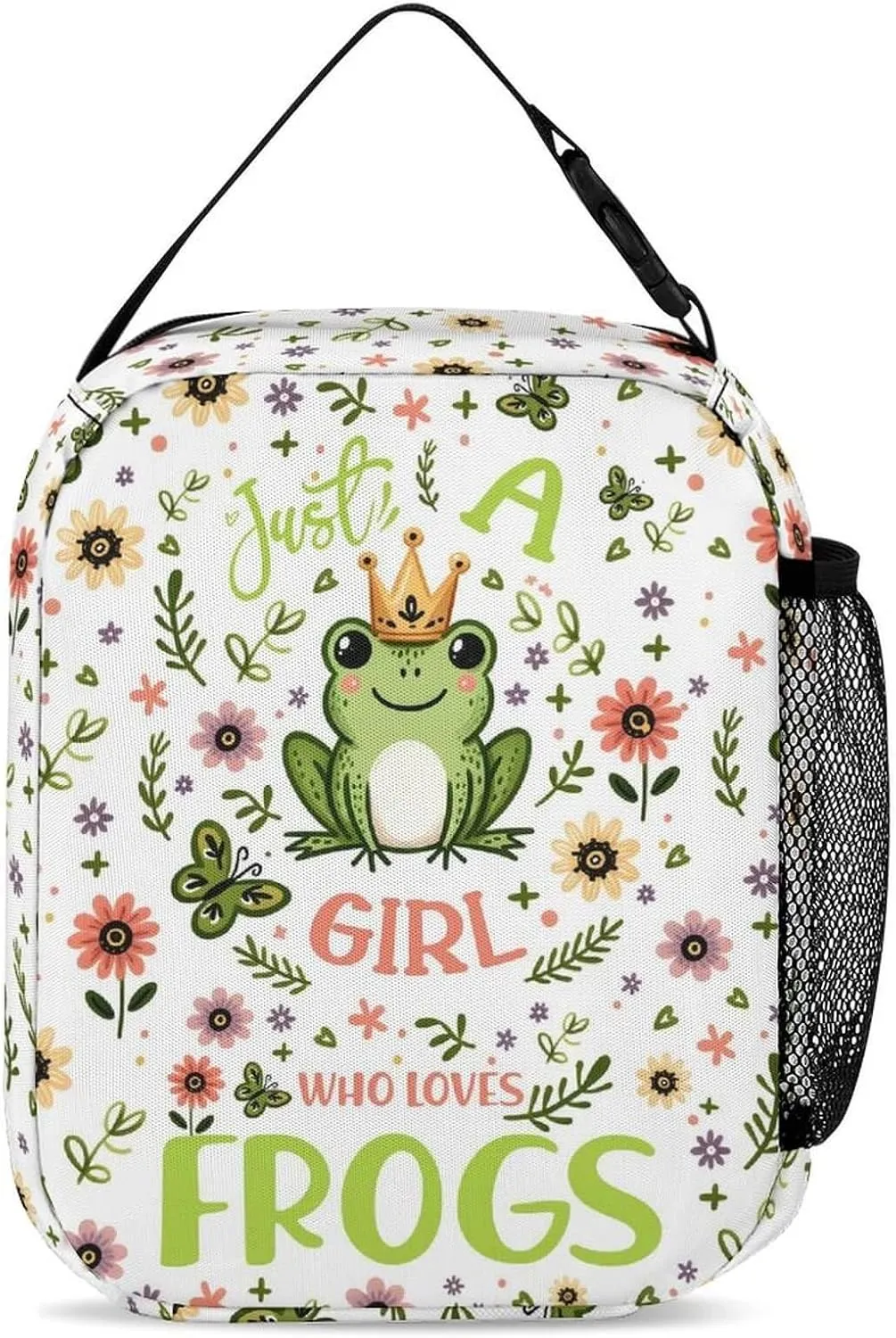 Frog Backpack with Lunch Box & Pencil Case for Kids Girls Boys School, 16 Inch Cute Frogs Bookbag, School Backpack for Students Children, Lightweight, Large Capacity