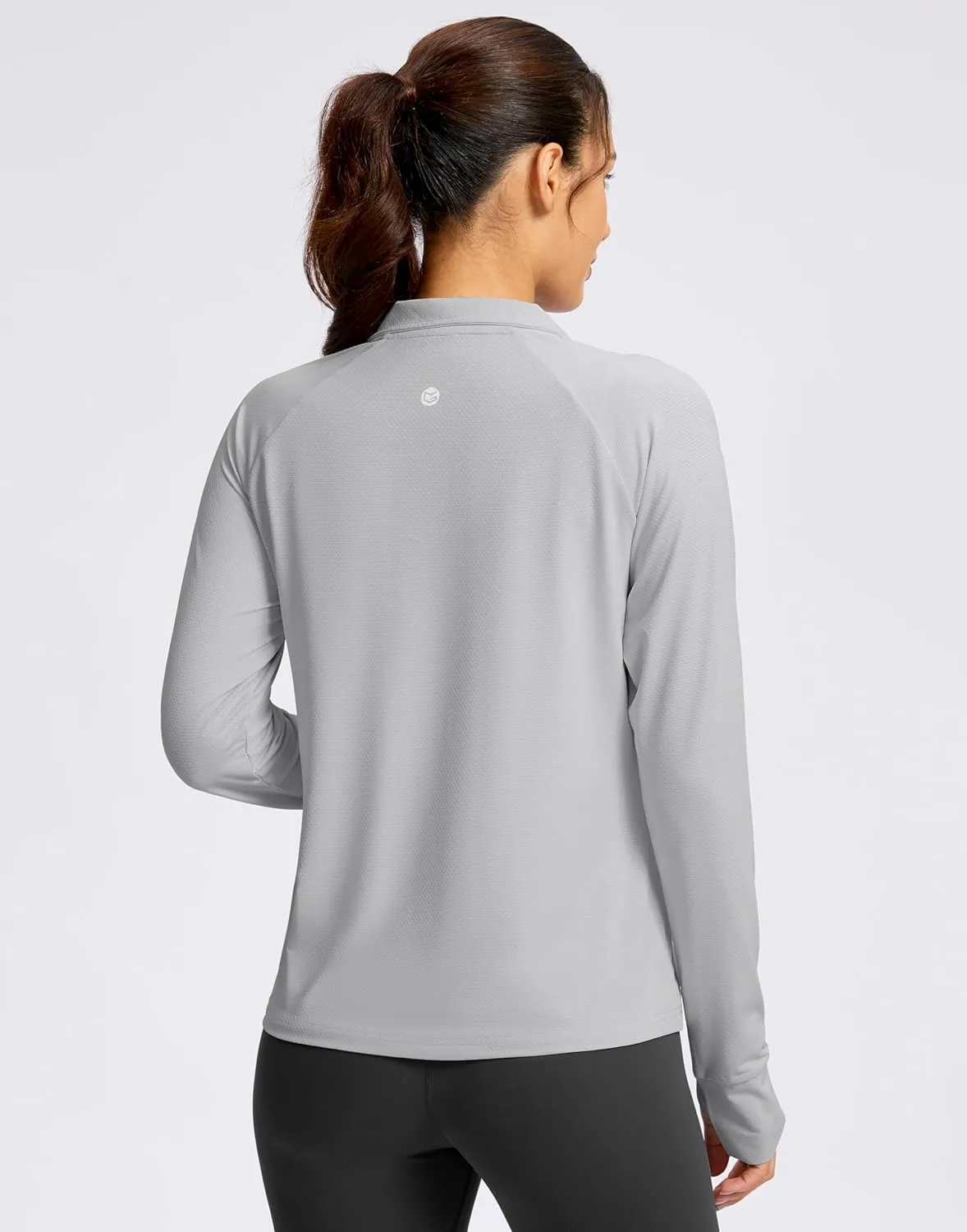 G Gradual Women's UPF 50  Lightweight Workout Jackets Sun Protection Zip Up 4 Pockets Long Sleeve Shirts Athletic Hiking