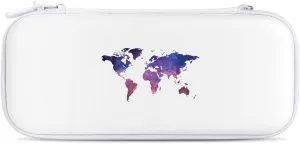 Galaxy World Map Hard Shell Travel Case with Rope 15 Game Card Pockets Compatible with Switch Protective