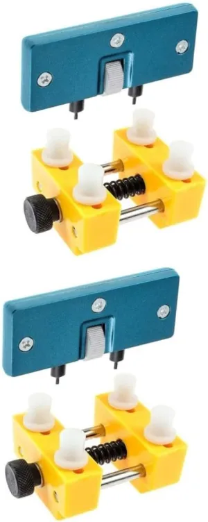 GALPADA 2pcs Watch Case Holder Tool Adjustable Watch Back Case Opener Repair Remover Design for Various Easy to Use Watchmaker Equipment