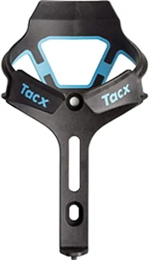 Garmin TacX Circo Bottle Cages, Simple and Slim Shape to Fit Every Bike, Lightweight Carbon Shell and Durable Glass Fiber Core, Matte Black/Light Blue, one Size (T-6500.25)