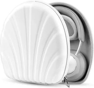 Geekria PRO Rugged Headphones Case Compatible with Sony, Bose, JBL, Skullcandy and More Headset, Hard Shell, Durable, Multi-Layer Protection Travel Carrying Bag (White)