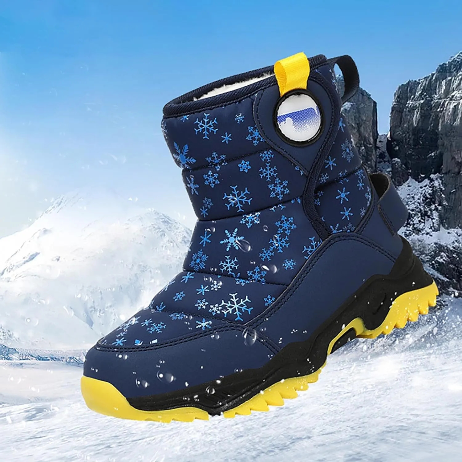 Girls Boys Snow Boots Outdoor Warm Comfortable Non Slip Mid Calf Padded Small Big Kids Winter Shoes Girls Boots Size 13