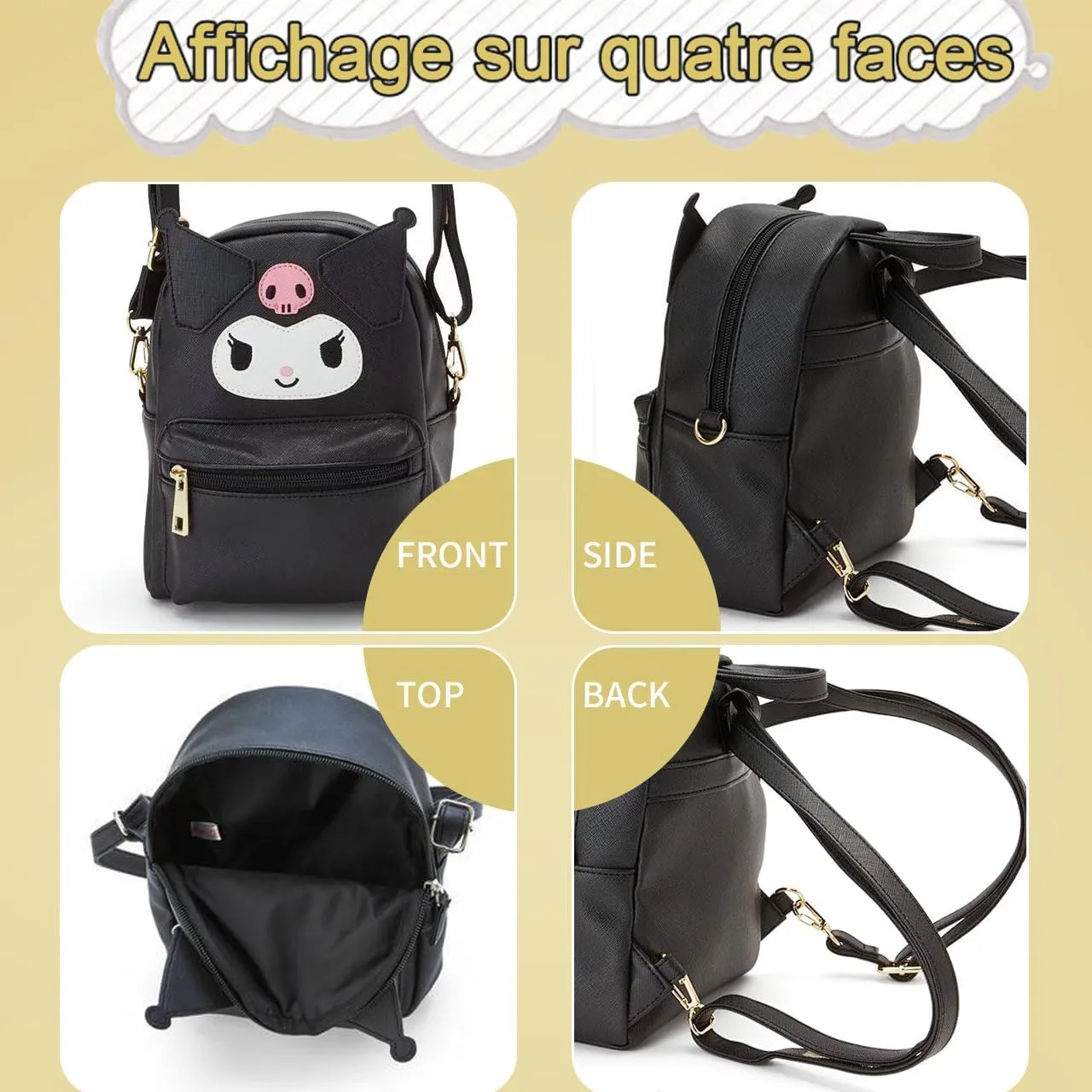 Girls Cute Mini Kawaii Backpack, Cute Handbag Shoulder Bag, PU Material, Adjustable Straps, Birthday Gift