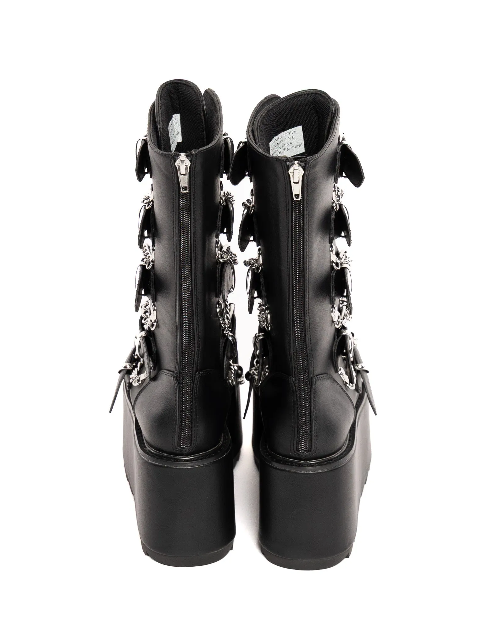 Glitch Silver Chain Platform Boots Y.R.U.