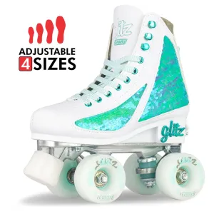 GLITZ Turquoise - Size Adjustable Roller Skates
