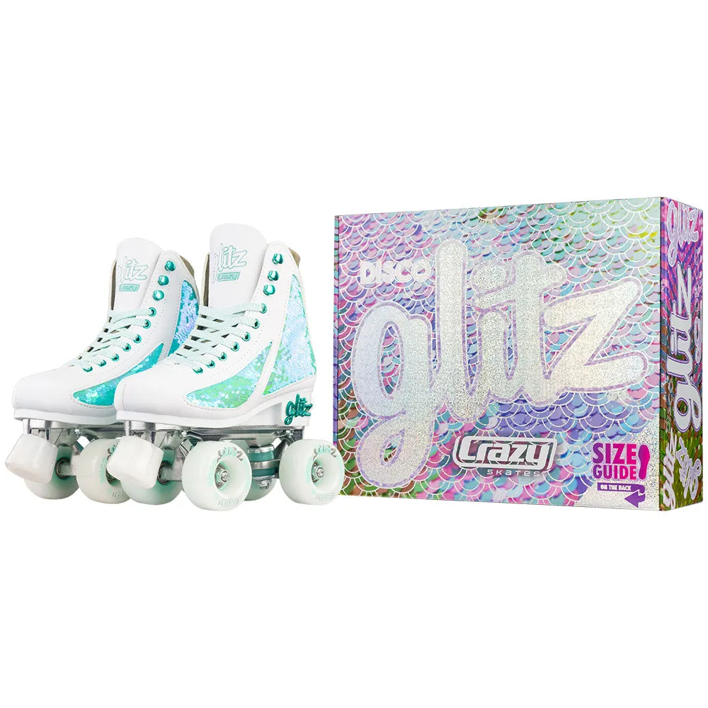 GLITZ Turquoise - Size Adjustable Roller Skates