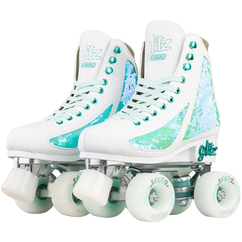 GLITZ Turquoise - Size Adjustable Roller Skates