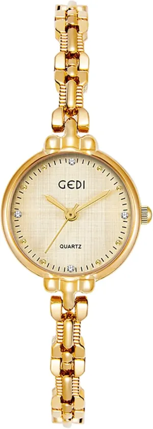 Gosasa Bracelet Watch for Women Fashion Dress Quartz Women's Wristwatch Small Elegant Ladies Watch with Stainless Steel Luxury Gold Waterproof Watch
