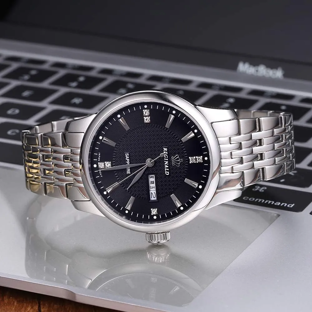 Gosasa Luxury Brands Watches Classic Analog Quartz Watch Men's Stainless Steel Band Waterproof Date Dress Watch