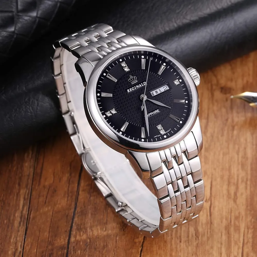 Gosasa Luxury Brands Watches Classic Analog Quartz Watch Men's Stainless Steel Band Waterproof Date Dress Watch