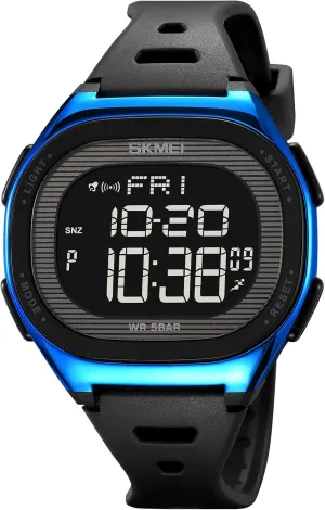 Gosasa Multifunction Digital Men's Watch Back Light Outdoor Sport Watch for Men Alarm Stopwatch Fashion Casual Wristwatch TPU Strap Count Down Cool Watches for Male