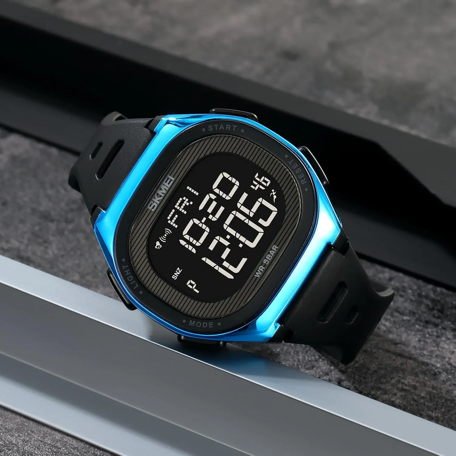 Gosasa Multifunction Digital Men's Watch Back Light Outdoor Sport Watch for Men Alarm Stopwatch Fashion Casual Wristwatch TPU Strap Count Down Cool Watches for Male