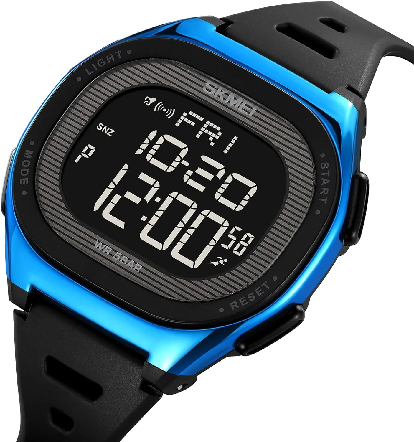 Gosasa Multifunction Digital Men's Watch Back Light Outdoor Sport Watch for Men Alarm Stopwatch Fashion Casual Wristwatch TPU Strap Count Down Cool Watches for Male