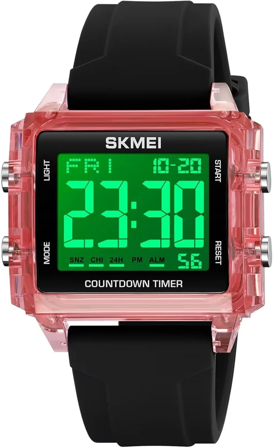 Gosasa Unisex Digital Watch Women Men Multifunction Outdoor Sport Watches Casual Silicone Strap Stopwatch Alarm Countdown Dual Time 50M Waterproof (Blue)