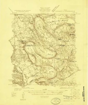 Granbury 1 c TX topo map, 1:48000 Scale, 7.5 X 7.5 Minute, Historical, 1924, 16.9 x 14.1 in