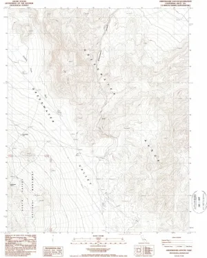 Greenwater Canyon CA topo map, 1:24000 Scale, 7.5 X 7.5 Minute, Historical, 1987, Updated 1987, 26.7 x 22 in