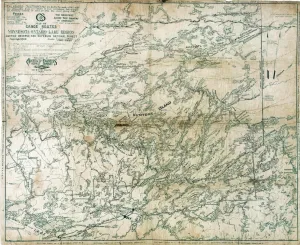 Greggar’s Map – 1928 Canoe Country Cloth Map Replica of BWCA and Quetico – Durable, Moisture-Wicking Fabric for Collectors and Adventurers by True North Map Company