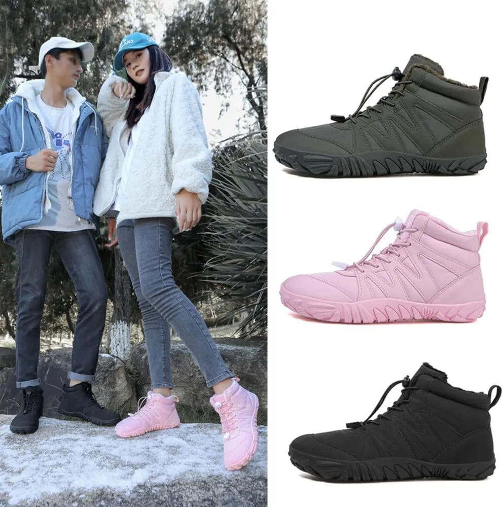 Grounded Winter Footwear for Women, Hike Winter Footwear Barefoot Women Men, Barefoot Shoes Waterproof Wide Toe Box Boots