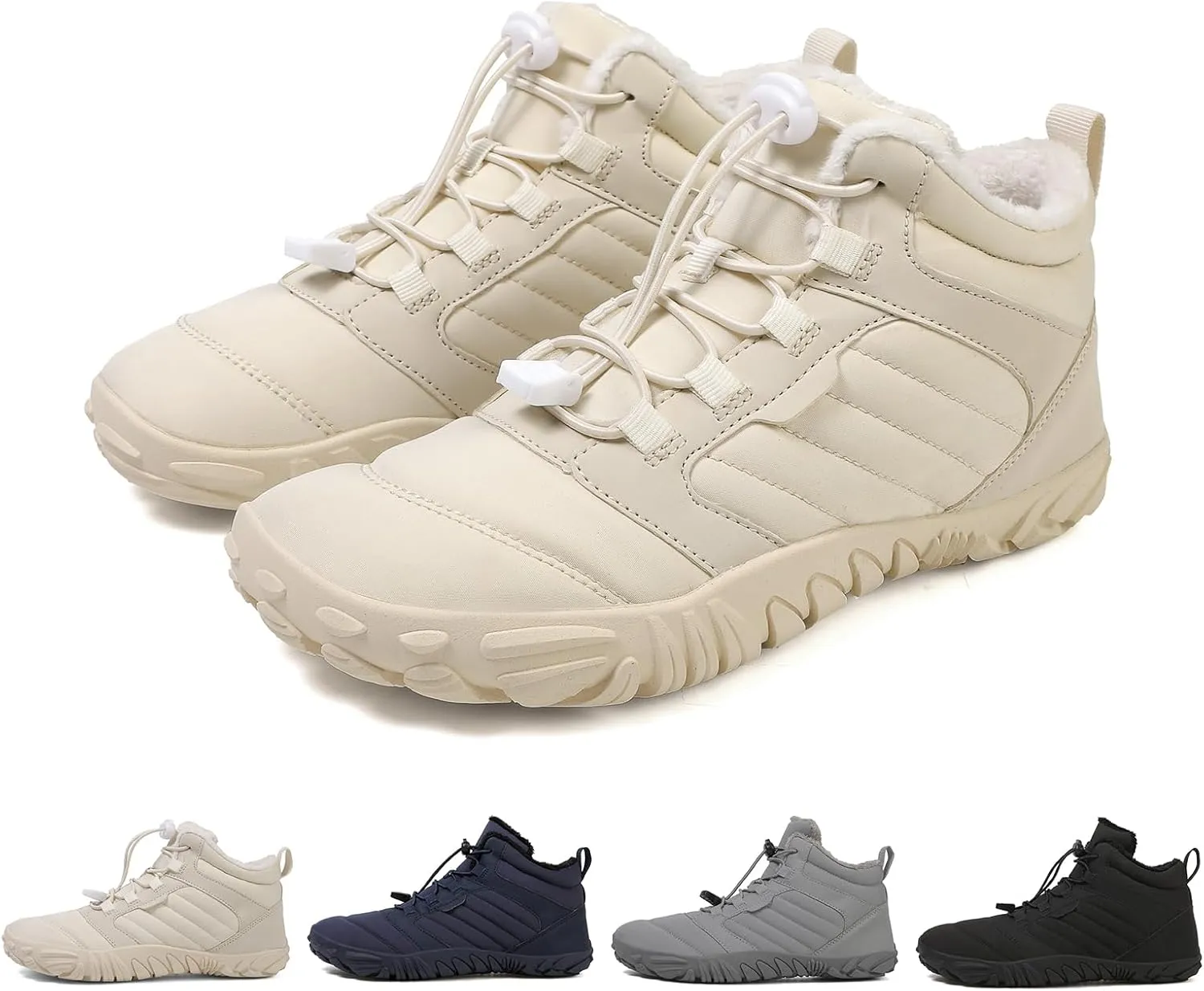 Grounded Winter Footwear for Women, Hike Winter Footwear Barefoot Women Men, Barefoot Shoes Waterproof Wide Toe Box Boots
